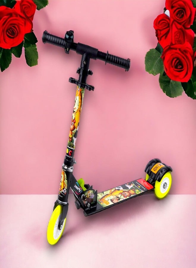 SPEEDFOX Street Rider Metal Kick Scooter for Kids of Ages 6-13 Years | 2 Wheel Scooter, Foldable Design, 3 Adjustable Height Option with Rear Braking | Max User Weight 50kg (Smarty) (Black) - Image 4